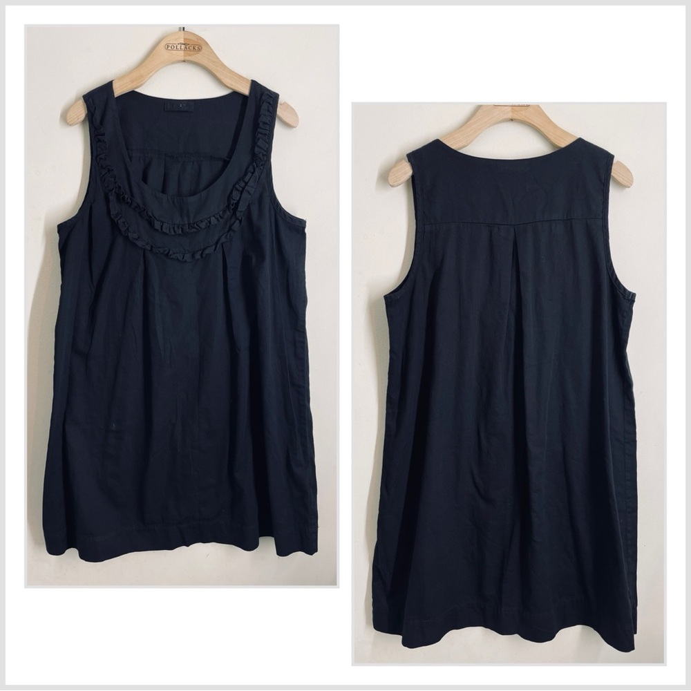 CP Shades Black Ruffle Neckline Tunic Dress size M